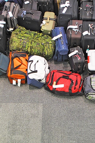Baggage handler caught red-handed