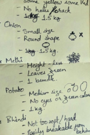 Woman's hilarious shopping list for husband