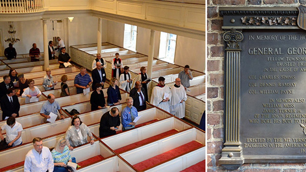 Church leaders say plaque honoring George Washington must be removed