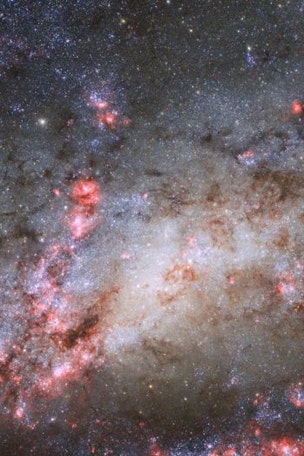 Pink clouds in cool space pic