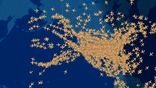Plane tracker shows just how packed skies are with holiday flights