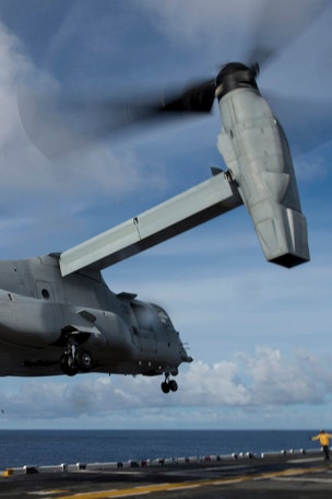 Marines test Osprey weapons