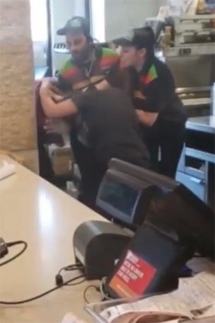 Burger King fight caught on film