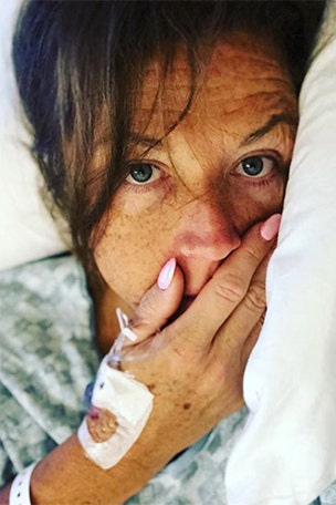 Miller posts hospital selfie