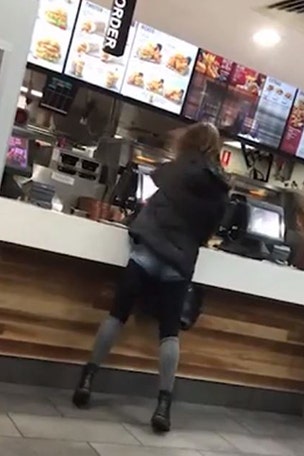 Drunk woman throws violent tantrum in KFC