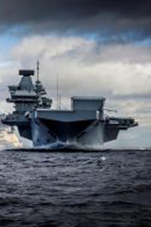 Biggest-ever British warship teams with powerful American fighter jets
