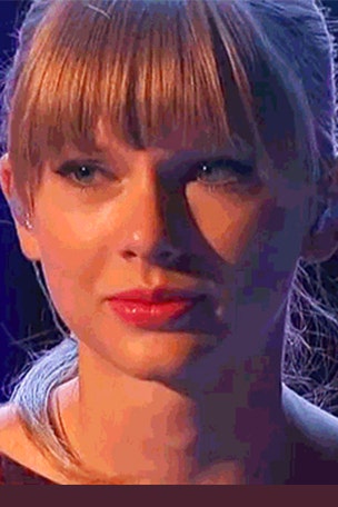 Swift holds back tears