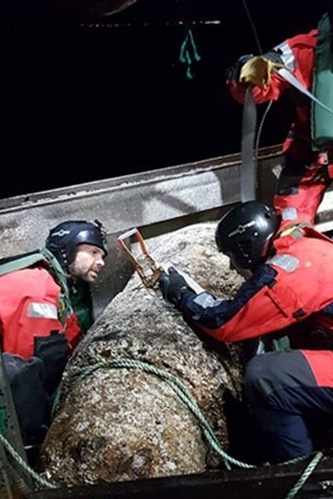 Trawler hauls in WW II bomb