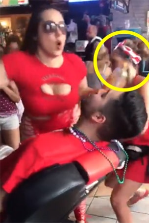 Bartender fights woman who spanks her