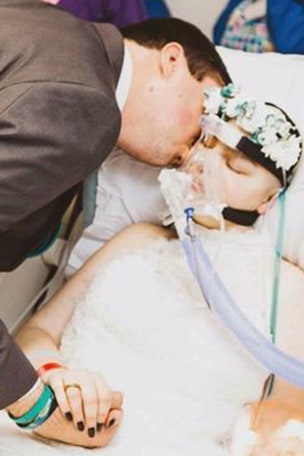 Dying bride marries longtime love