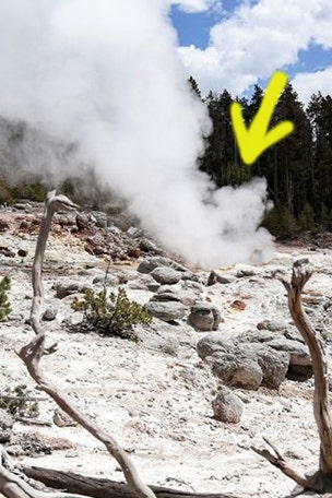 Yellowstone spring erupts
