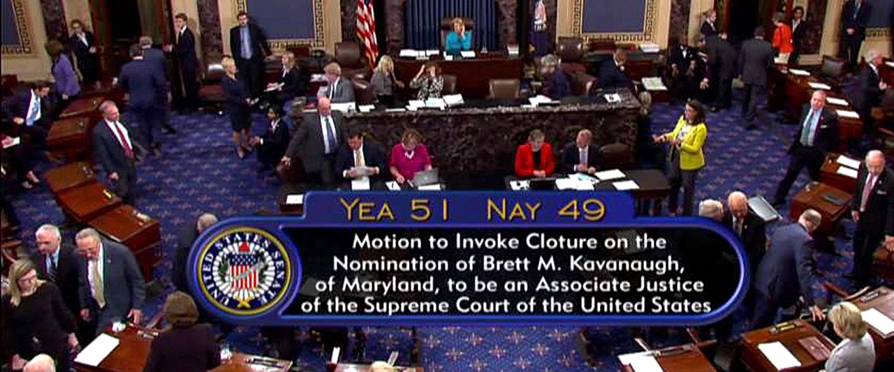 Countdown to Kavanaugh vote begins as Manchin, Collins, Flake help Senate narrowly pass cloture vote