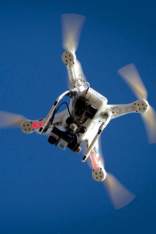 Watch drone collide with a plane