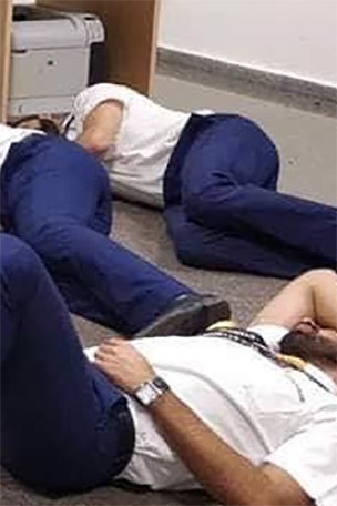 Stranded Ryanair crew forced to sleep on floor