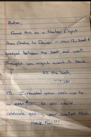 Owner of lost wallet gets surprising note