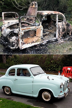 Classic car stolen and burned