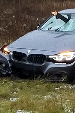 Driver survives impaling