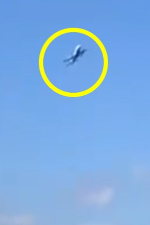 Plane filmed tipping 'from side to side'