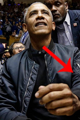Twitter notices detail on Obama's jacket