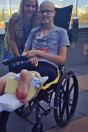 Teen's foot now his KNEE