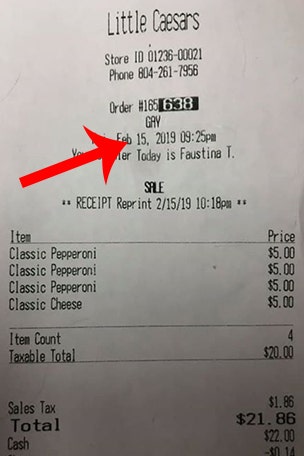 Little Caesars customers upset over receipt