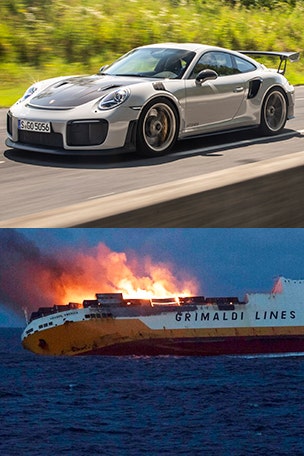 Supercars lost at sea