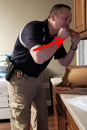 After controversy, cop takes a bite