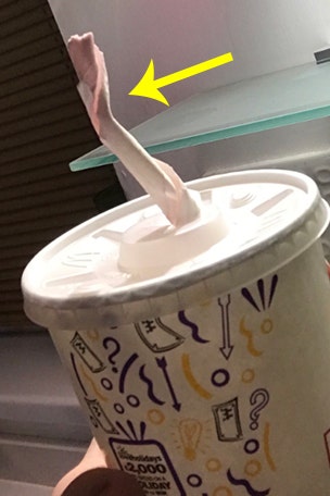 Customer finds flaw in straw