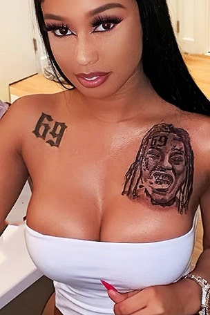 Model's breast tattoo regret
