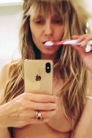 Supermodel does WHAT topless?