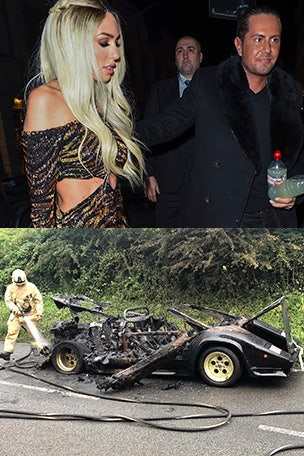 Billionaire's Lamborghini burned