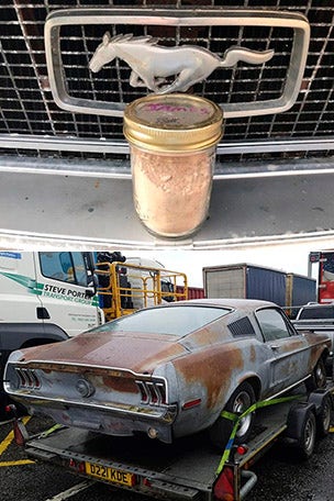 Classic car had human ashes