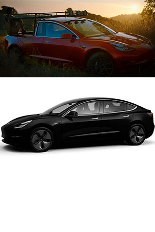 Someone built a Tesla pickup
