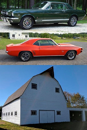 Barn fiends steal classic cars