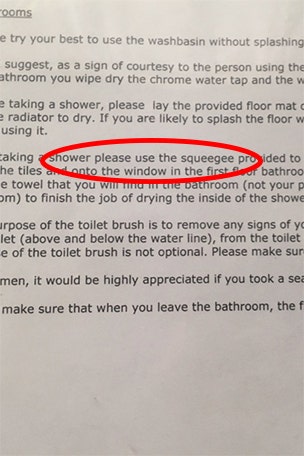 Airbnb host ridiculed for rule