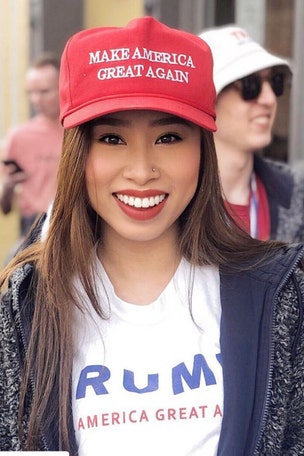 Beauty queen, a Trump fan, dethroned