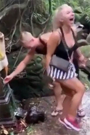 Tourists blasted for 'disgusting' act