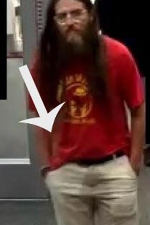 Look at his pants, police say