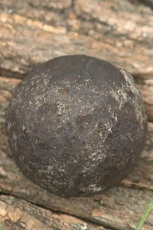 Civil War cannonball found WHERE?