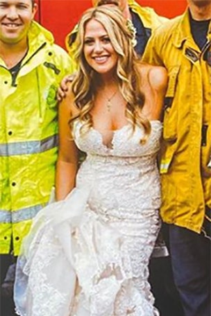 Bride needed some help, firefighters say