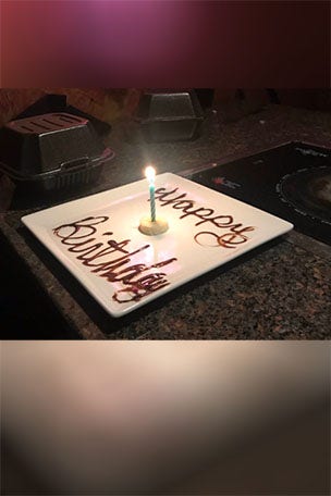 Restaurant gives vegan ODD birthday dessert