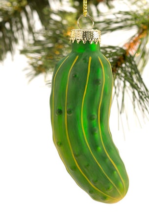 Why do people put PICKLES on Christmas trees?