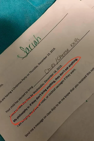 Teacher's 'RIDICULOUS' classroom policy