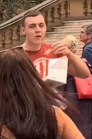 Blindfolded protesters TROLLED