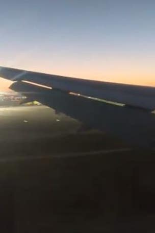 Passenger says 'TIRE went into the engine'