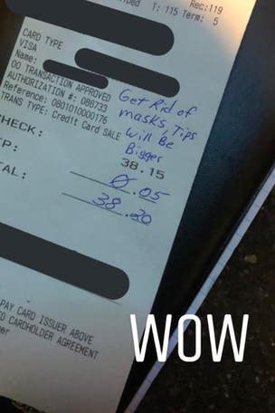 Server gets 5-cent tip and THIS note