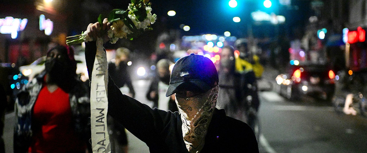 Man holding flowers