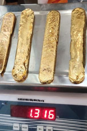 Passenger hid gold WHERE?