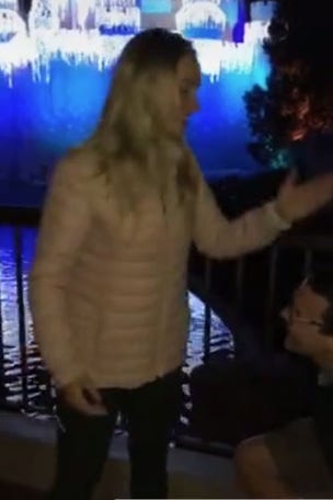 Man gets smacked during Disneyland proposal