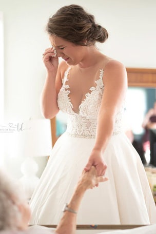 Bride stages TOUCHING first look